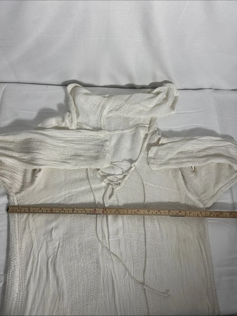 Billabong Same Story Off White Lace-Up Swimsuit Cover Up Size Medium